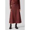 Eileen Fisher Felted Wool Jersey A-line Skirt In Brown