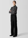 Eileen Fisher Felted Wool Jersey Cargo Pant In Regenerative Wool In Gray