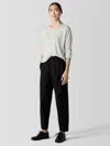 Eileen Fisher Felted Wool Jersey Lantern Pant In Regenerative Wool In Gray