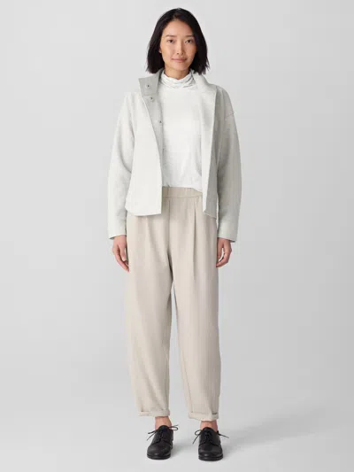 Eileen Fisher Felted Wool Jersey Lantern Pant In Regenerative Wool In Chalk