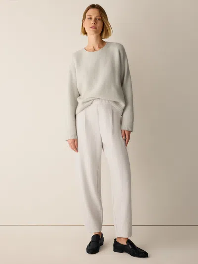 Eileen Fisher Felted Wool Jersey Lantern Pant In Regenerative Wool In Plaster