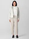 Eileen Fisher Felted Wool Jersey Lantern Pant In Regenerative Wool In White