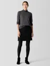Eileen Fisher Felted Wool Jersey Mini Skirt In Regenerative Wool In Black