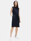Eileen Fisher Fine Jersey Bateau Neck Dress In Black