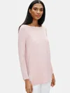 Eileen Fisher Fine Jersey Bateau Neck Tunic In Pink