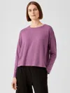 Eileen Fisher Fine Jersey Box-top In Animal Print