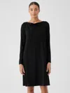 Eileen Fisher Fine Jersey Cowl Neck Dress In Black