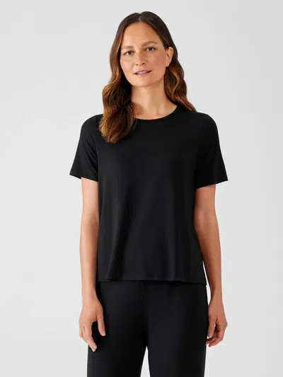 EILEEN FISHER FINE JERSEY CREW NECK TEE