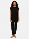 Eileen Fisher Fine Jersey Crew Neck Tunic In Black