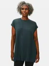 Eileen Fisher Fine Jersey Crew Neck Tunic In Green