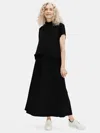 Eileen Fisher Fine Jersey Flare Skirt In Black