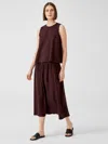 Eileen Fisher Fine Jersey Flare Skirt In Burgundy