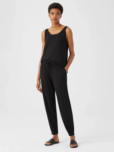 Eileen Fisher Fine Jersey Jogger Pant In Black