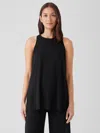 Eileen Fisher Fine Jersey Long Tank In Black