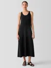 Eileen Fisher Fine Jersey Racer-back Tank Dress In Black