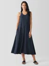 Eileen Fisher Fine Jersey Racer-back Tank Dress In Blue