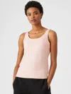 Eileen Fisher Fine Jersey Scoop Neck Tank In White
