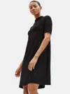 Eileen Fisher Fine Jersey Shift Dress In Black