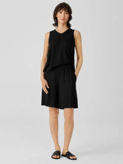 Eileen Fisher Fine Jersey Shorts In Gray