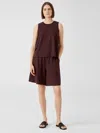Eileen Fisher Fine Jersey Shorts In Brown