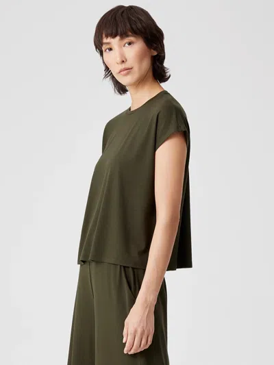 EILEEN FISHER FINE JERSEY SQUARE TOP