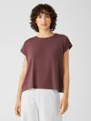 Eileen Fisher Fine Jersey Square Top In Pink