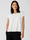 Eileen Fisher Fine Jersey Square Top In White