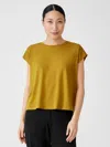 Eileen Fisher Fine Jersey Square Top In White