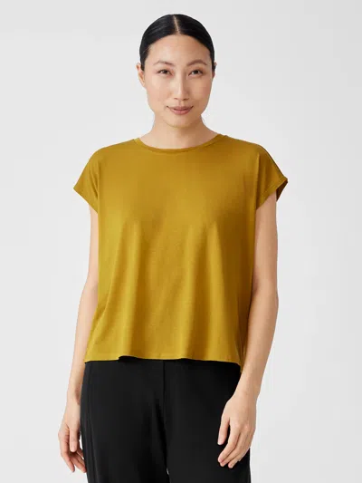 Eileen Fisher Fine Jersey Square Top In White