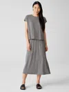Eileen Fisher Fine Jersey Straight Skirt In Gray