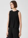 Eileen Fisher Fine Jersey Tank In Black