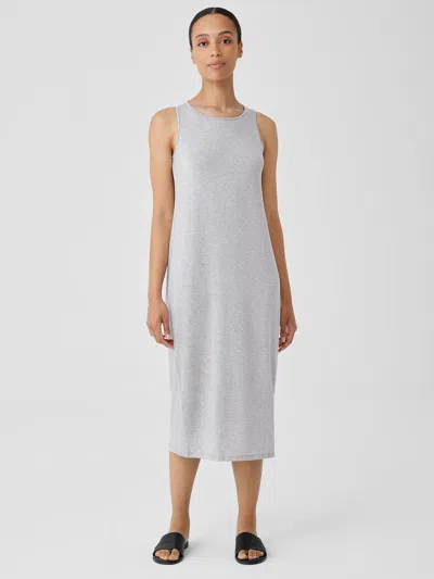Eileen Fisher Fine Jersey Tank Dress In Gray