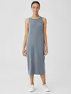 Eileen Fisher Fine Jersey Tank Dress In Blue