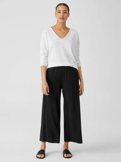 Eileen Fisher Fine Jersey Wide-leg Pant In Black