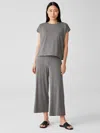 Eileen Fisher Fine Jersey Wide-leg Pant In Gray