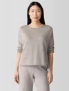 Eileen Fisher Fine Merino Box-top In Regenerative Wool In Gray