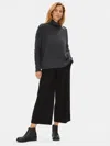 Eileen Fisher Fine Merino Box-top In Responsible Wool In Gray