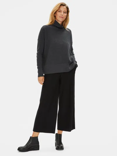 Eileen Fisher Fine Merino Box-top In Responsible Wool In Gray