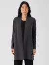 Eileen Fisher Fine Merino Cardigan In Regenerative Wool In Gray