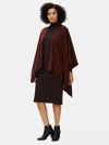 Eileen Fisher Fine Silk Cashmere Serape In Brown