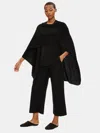 Eileen Fisher Fine Silk Cashmere Serape In Black