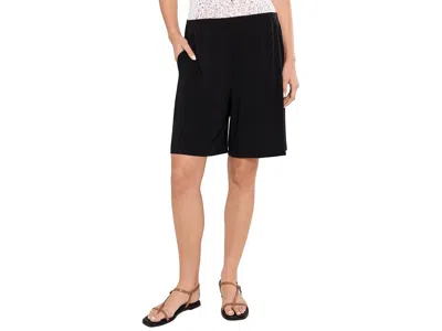 Eileen Fisher Fine Stretch Jersey Knit Flared Shorts Women's Clothing Black: Md 8.5