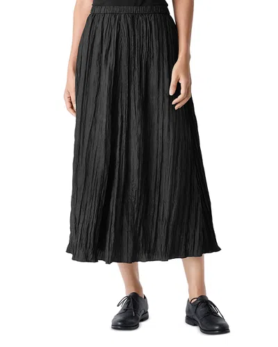 EILEEN FISHER CRUSHED SILK FLARED SKIRT