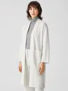 Eileen Fisher Flex Ponte Belted Jacket In White