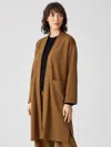 Eileen Fisher Flex Ponte Belted Jacket In Brown