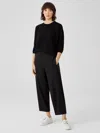 Eileen Fisher Flex Ponte Lantern Pant In Black