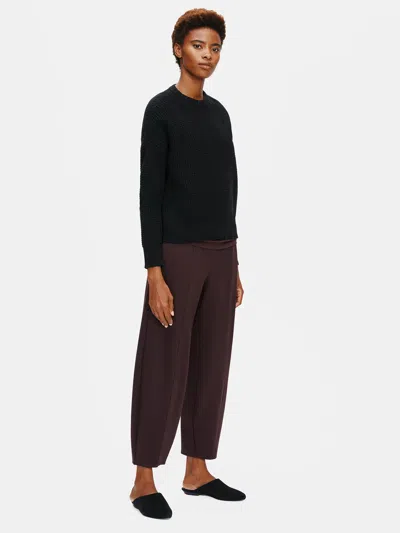 Eileen Fisher Flex Ponte Lantern Pant In Brown