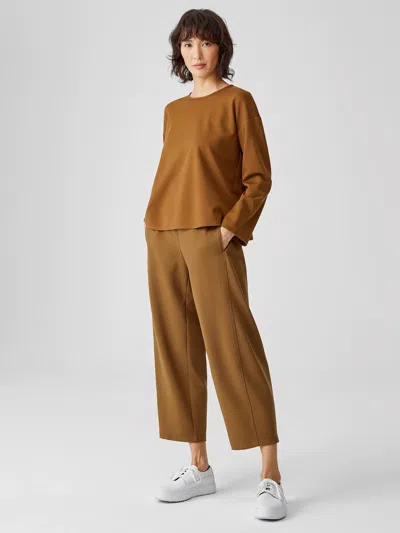 Eileen Fisher Flex Ponte Lantern Pant In Brown