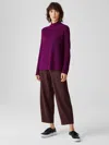 Eileen Fisher Flex Ponte Lantern Pant In Burgundy
