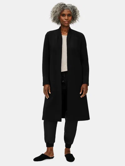 Eileen Fisher Flex Ponte Long Jacket In Black